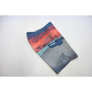 Quiksilver Highline Board Shorts Stretch Striped Floral Surf Water Swim Mens 36